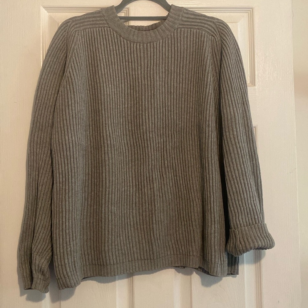 J. Crew 100% cotton gray sweater.